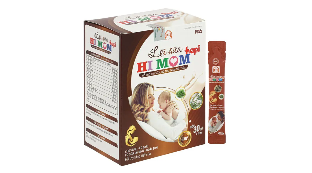 Lợi Sữa Hi Mom Hapi hỗ trợ tăng tiết sữa hộp 30 gói 2