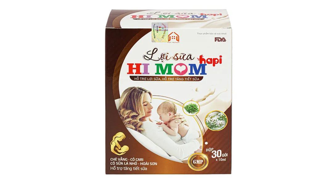 Lợi Sữa Hi Mom Hapi hỗ trợ tăng tiết sữa hộp 30 gói 3