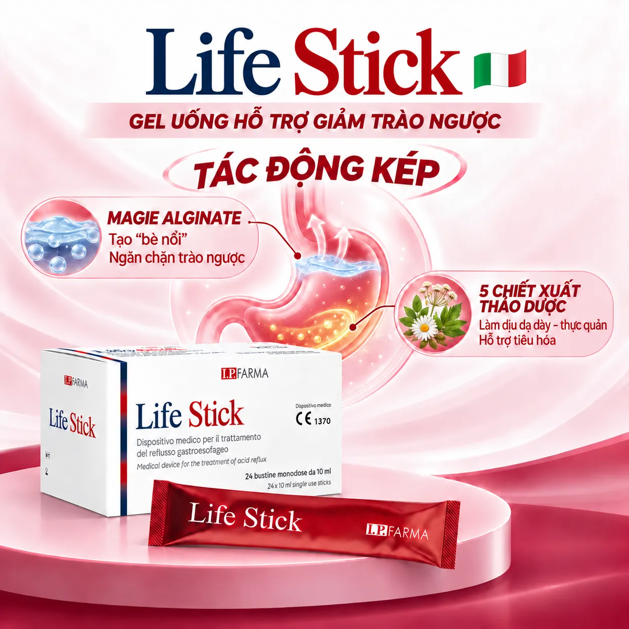 LIFE STICK Gel Uống Giảm Trào Ngược Dạ Dày – Thực Quản (Hộp 24 Gói) 6