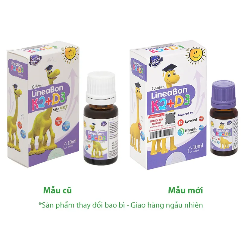 CHAI XỊT HỖ TRỢ HẤP THỤ CANXI LINEABON K2+D3 ERGOPHARMA 10ML 2