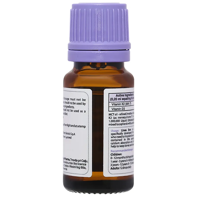 CHAI XỊT HỖ TRỢ HẤP THỤ CANXI LINEABON K2+D3 ERGOPHARMA 10ML 10