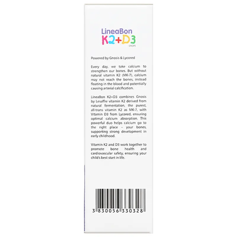 CHAI XỊT HỖ TRỢ HẤP THỤ CANXI LINEABON K2+D3 ERGOPHARMA 10ML 4