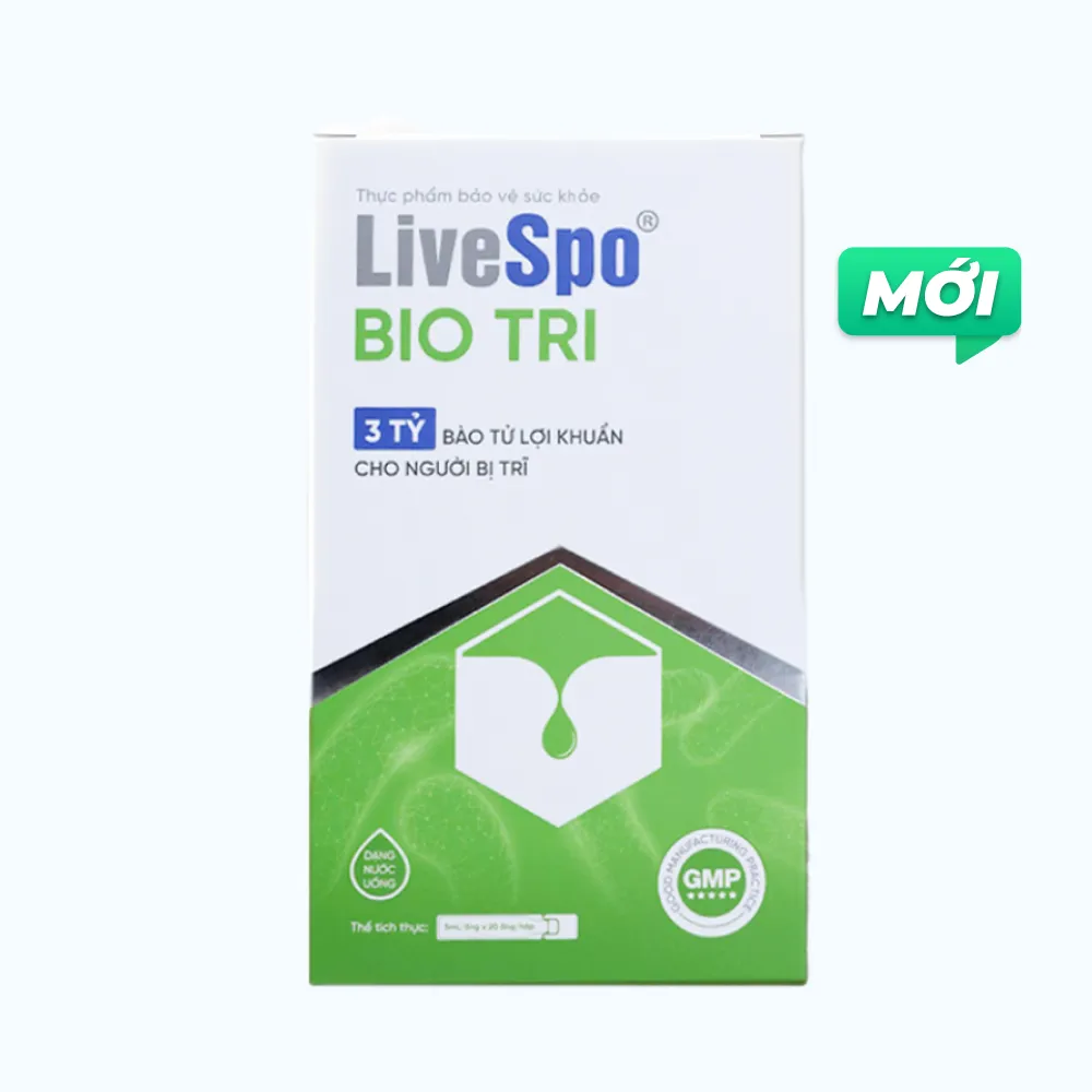 LiveSpo Bio Tri bào tử lợi khuẩn cho người trĩ, táo bón 20 ống x 5ml