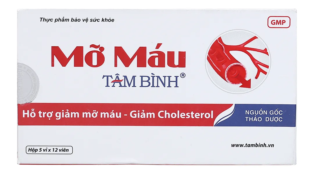 VIÊN UỐNG HỖ TRỢ GIẢM MỠ MÁU TÂM BÌNH 5X12 3