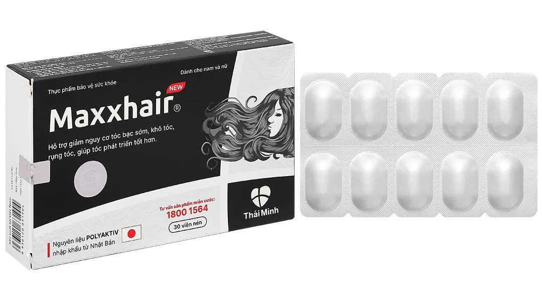 VIÊN UỐNG HỖ TRỢ MỌC TÓC MAXXHAIR NEW THÁI MINH 3X10 3