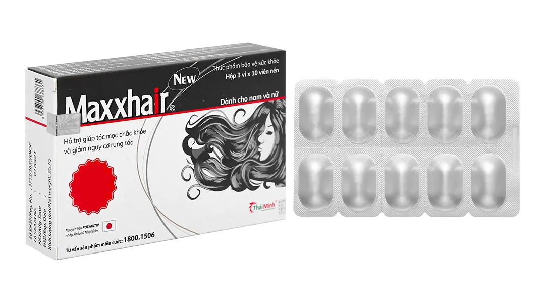 VIÊN UỐNG HỖ TRỢ MỌC TÓC MAXXHAIR NEW THÁI MINH 3X10 4
