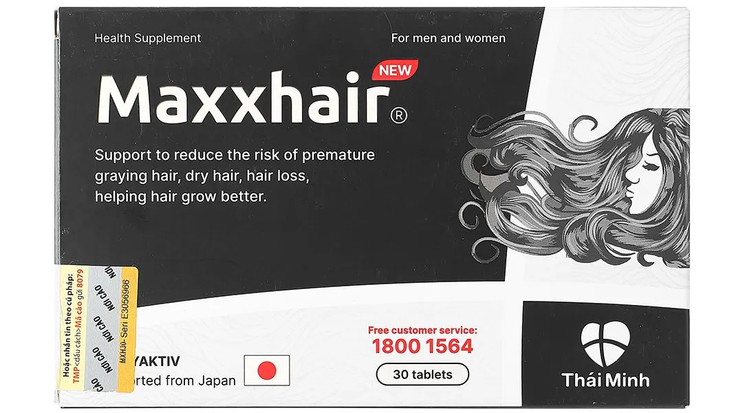 VIÊN UỐNG HỖ TRỢ MỌC TÓC MAXXHAIR NEW THÁI MINH 3X10 10