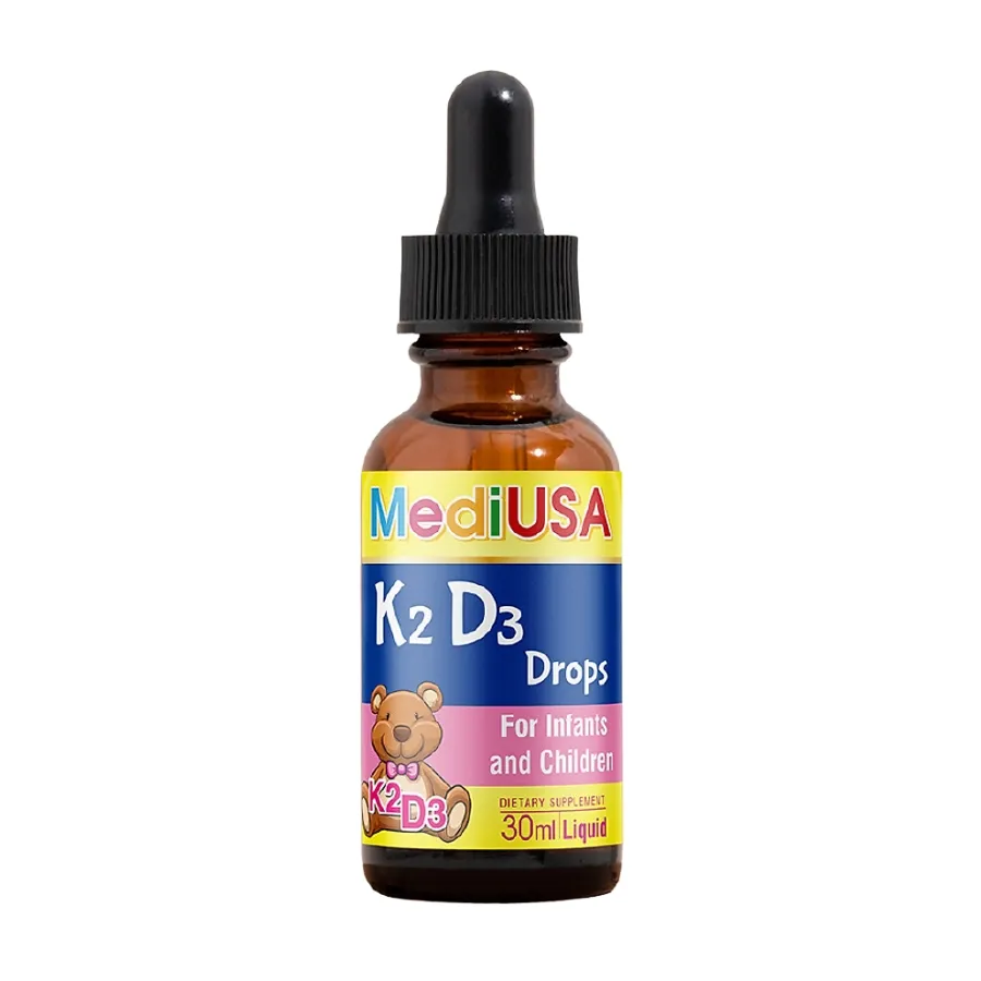 MediUSA K2 D3 Drops hỗ trợ hấp thu canxi cho bé (30ml) 2