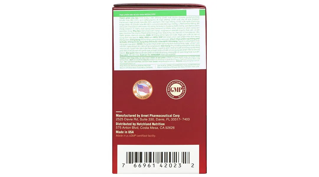 Viên uống Mega Liver giúp tăng cường chức năng gan (Hộp 30 viên) 3