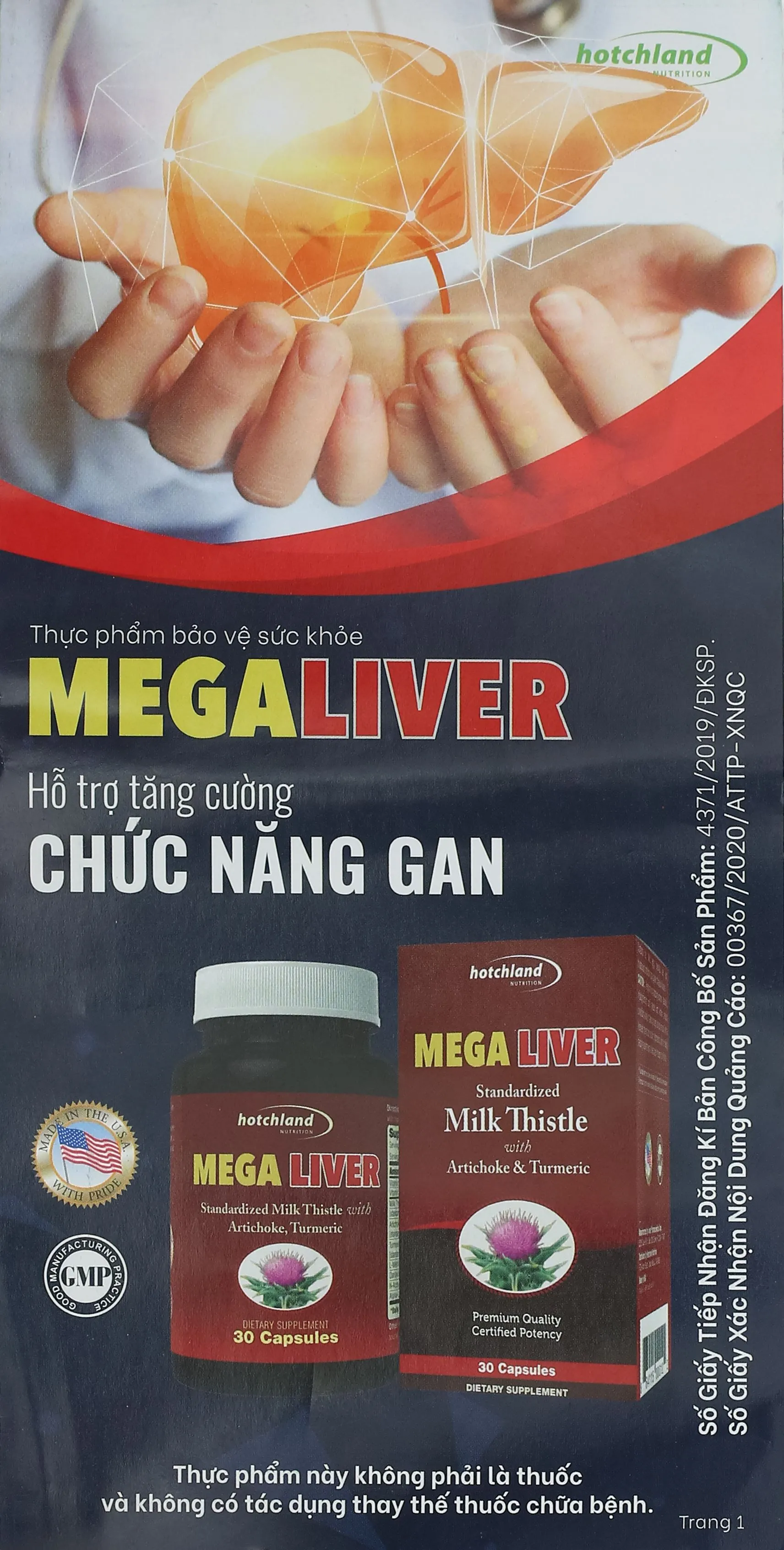 Viên uống Mega Liver giúp tăng cường chức năng gan (Hộp 30 viên) 8
