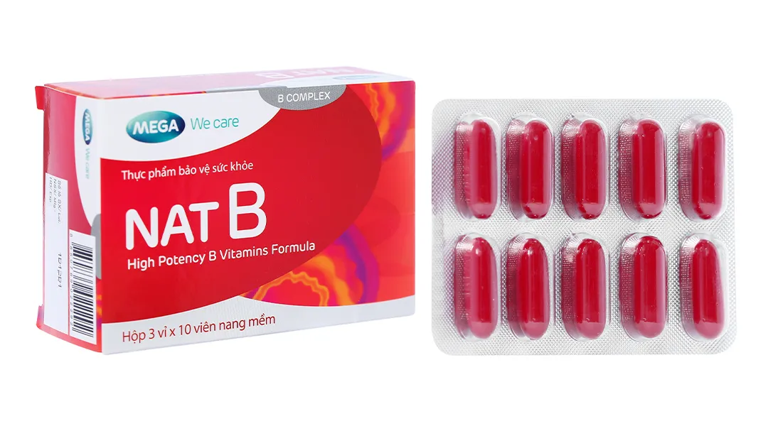 VIÊN UỐNG BỔ SUNG VITAMIN NHÓM B NAT B MEGA 3X10 2