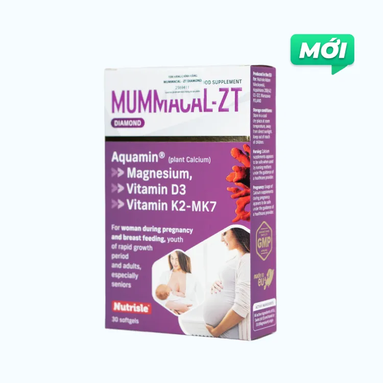 MUMMACAL-ZT DIAMOND Bổ Sung Canxi Ngừa Loãng Xương (Hộp 30 Viên)