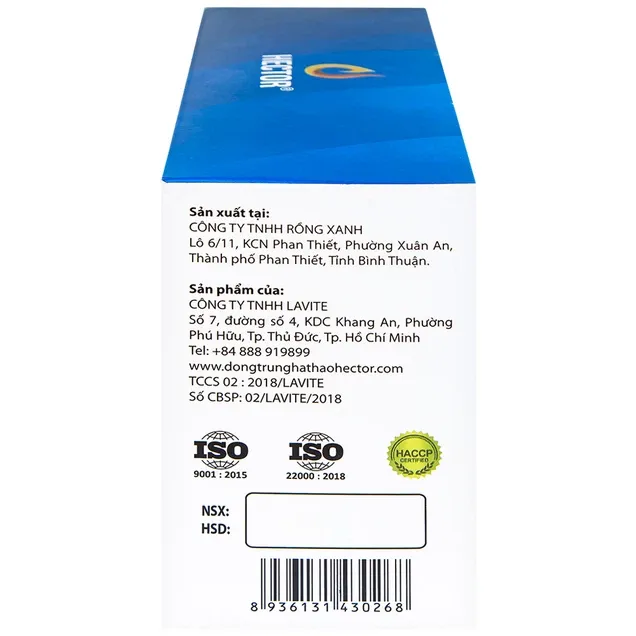 Nước Đông Trùng Hạ Thảo Hector Sâm (10 chai x 50ml) 6