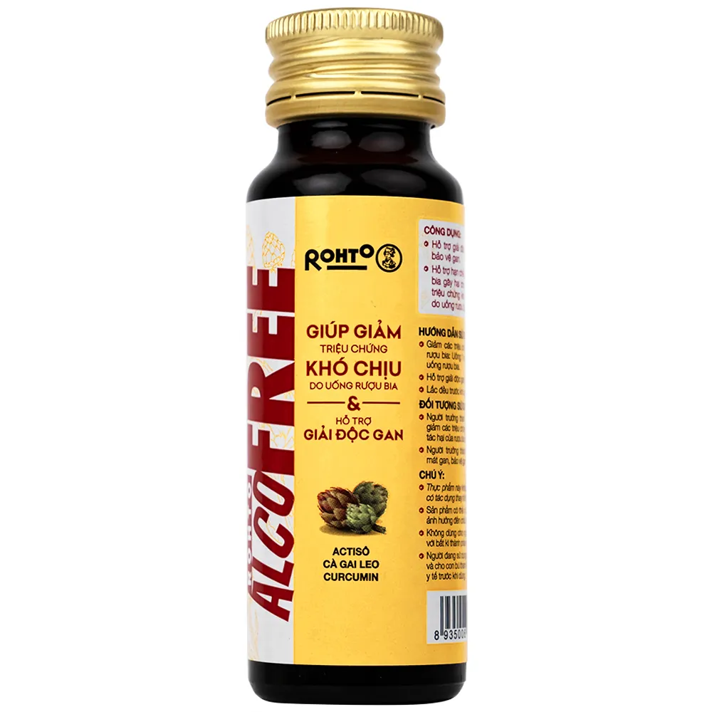 Dung dịch Alcofree giảm các triệu chứng khó chịu do uống rượu bia (10 chai x 50ml) 6
