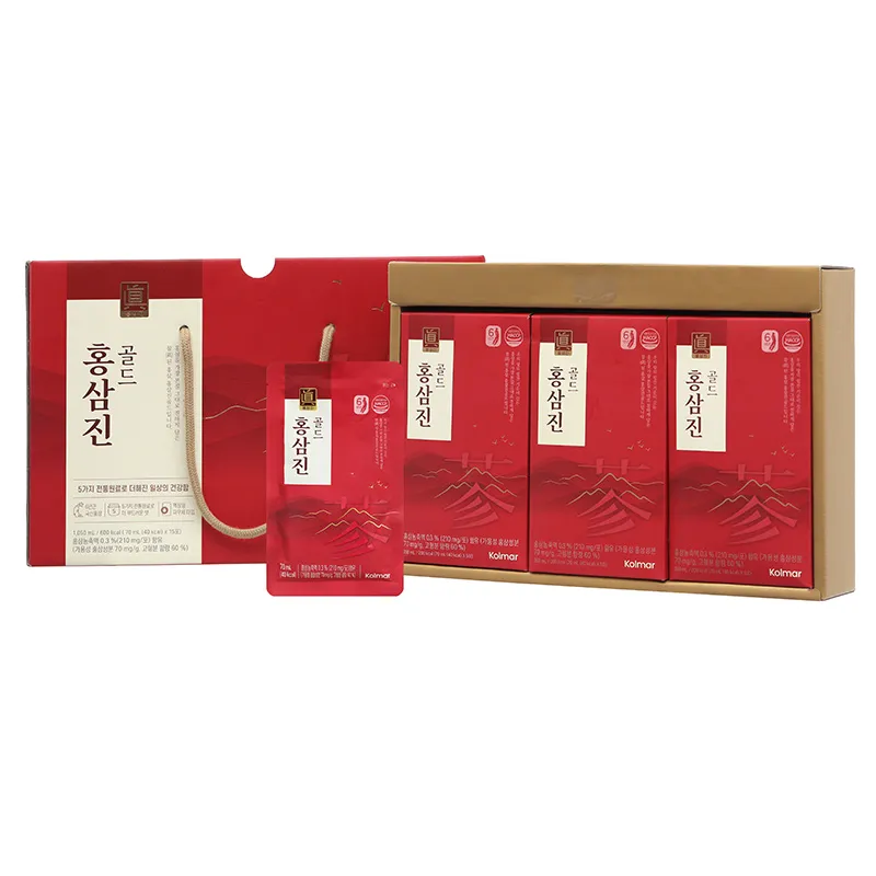 Thực phẩm bảo vệ sức khỏe NƯỚC HỒNG SÂM HONGSAMJIN GOLD (Hộp *3 Hộp Nhỏ * 5 Gói 70ml) 2