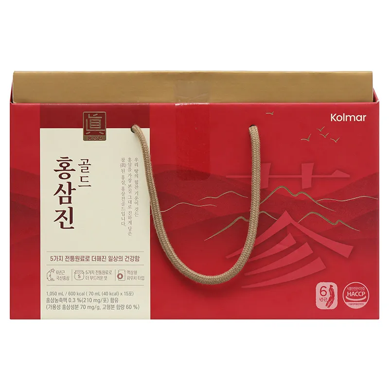 Thực phẩm bảo vệ sức khỏe NƯỚC HỒNG SÂM HONGSAMJIN GOLD (Hộp *3 Hộp Nhỏ * 5 Gói 70ml) 4
