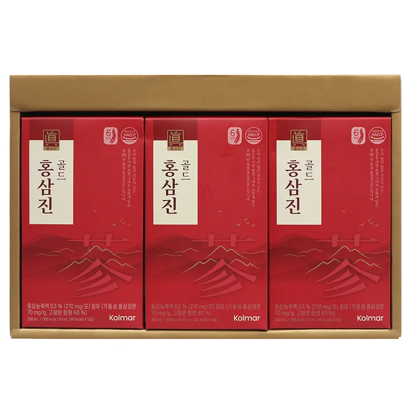 Thực phẩm bảo vệ sức khỏe NƯỚC HỒNG SÂM HONGSAMJIN GOLD (Hộp *3 Hộp Nhỏ * 5 Gói 70ml) 7
