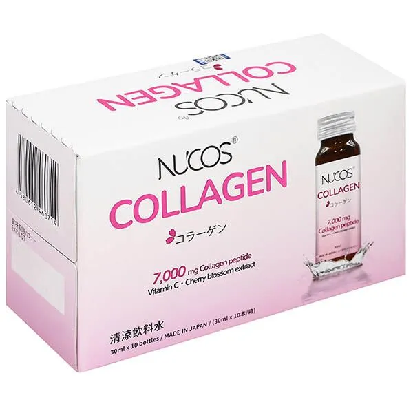 Nước uống bổ sung Collagen Nucos 7.000 hộp 10 chai x 30ml