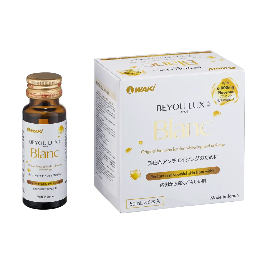 Nước uống BEYOU LUX BLANC hỗ trợ sạm nám, trắng da, hạn chế lão hóa (Hộp 6 chai x 50ml) 2