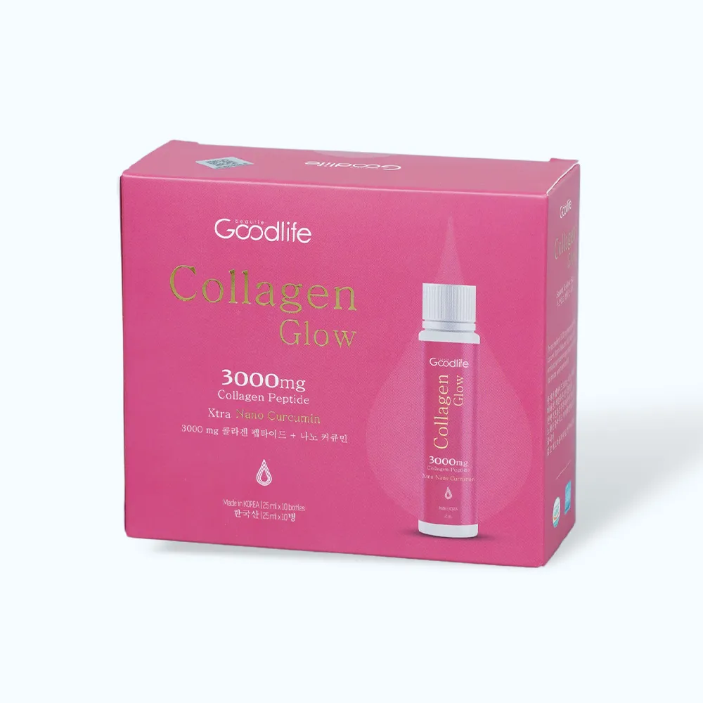 Nước uống Collagen Goodlife Collagen Glow 3000mg (Hộp 10 ống) hỗ trợ làm đẹp da 2