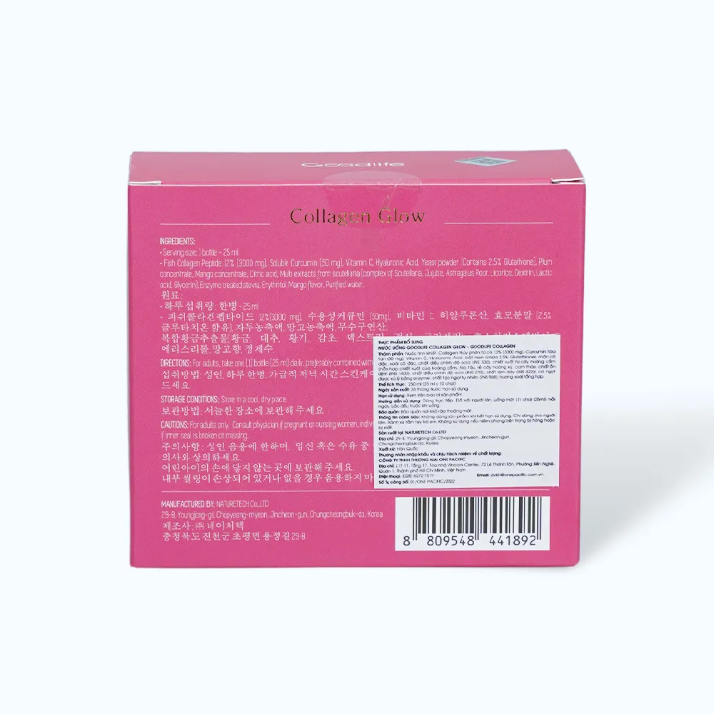 Nước uống Collagen Goodlife Collagen Glow 3000mg (Hộp 10 ống) hỗ trợ làm đẹp da 4