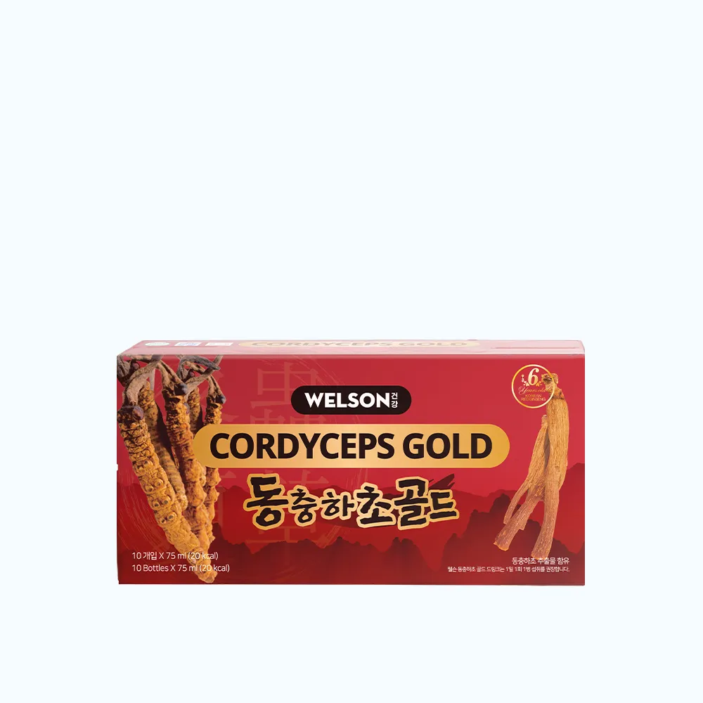 Nước Uống Hồng Sâm Đông Trùng Hạ Thảo Hàn Quốc - Welson Cordyceps Gold (Hộp 10 chai) 2