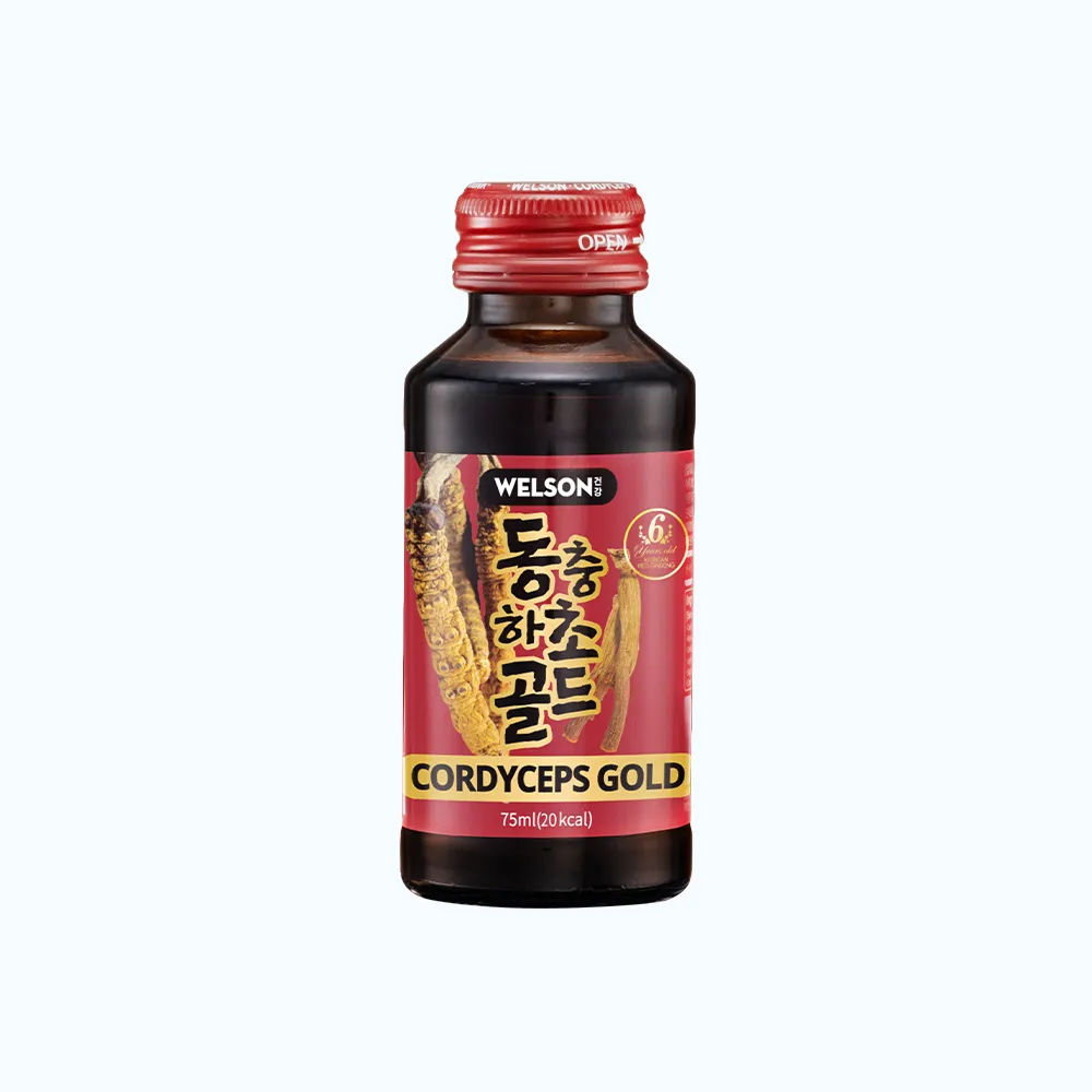 Nước Uống Hồng Sâm Đông Trùng Hạ Thảo Hàn Quốc - Welson Cordyceps Gold (Hộp 10 chai) 4