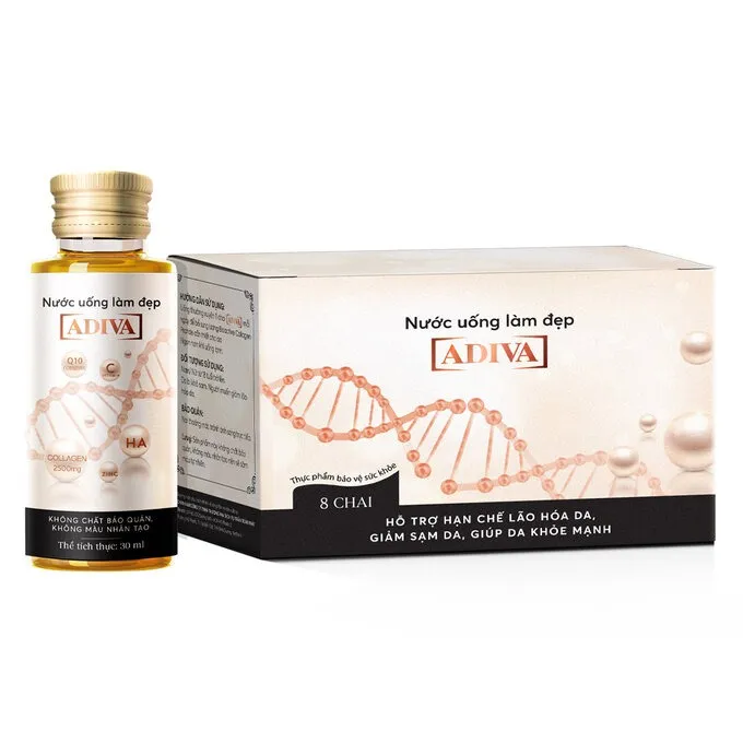 Nước uống làm đẹp Adiva Collagen (Hộp 8 chai)