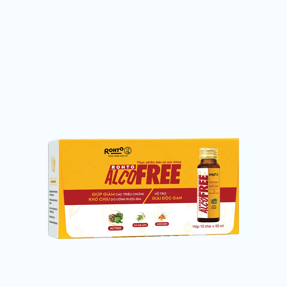 Nước uống Rohto Alcofree 50ml hỗ trợ giải rượu, mát gan, giải độc gan