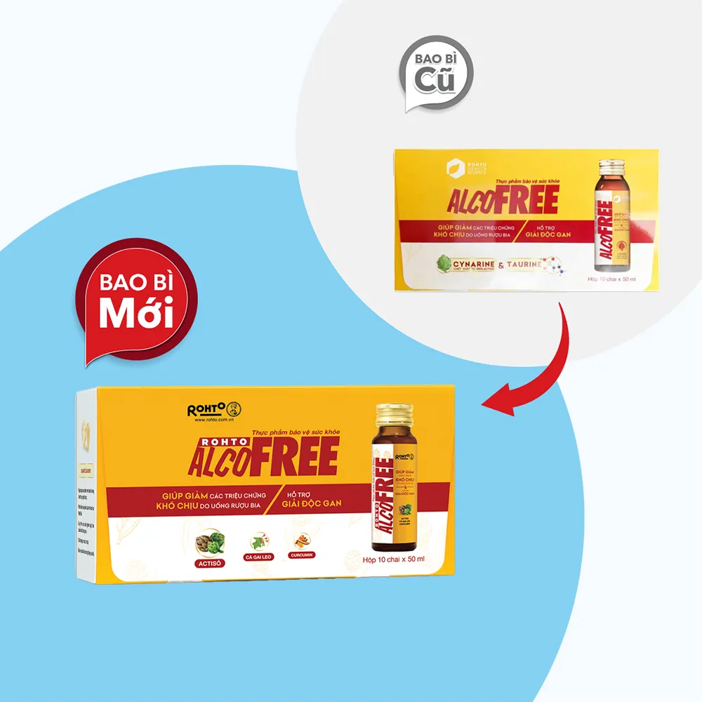 Nước uống Rohto Alcofree 50ml hỗ trợ giải rượu, mát gan, giải độc gan 3