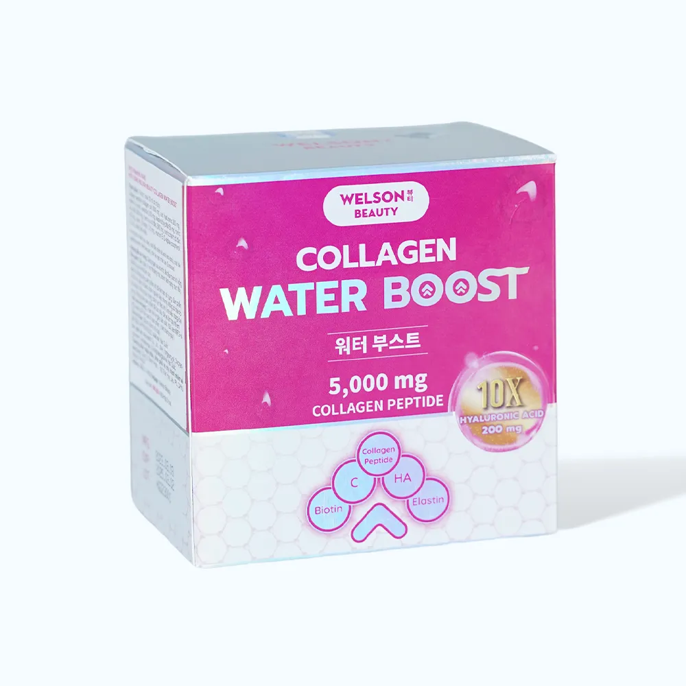 Nước uống Welson Beauty 10x Water Boost (hộp 6 chai) giúp bổ sung collagen 2