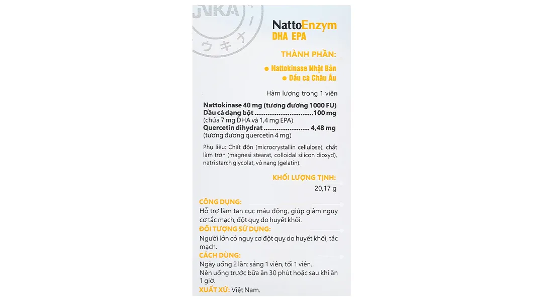 Nattoenzym DHA EPA lọ 60 viên 7