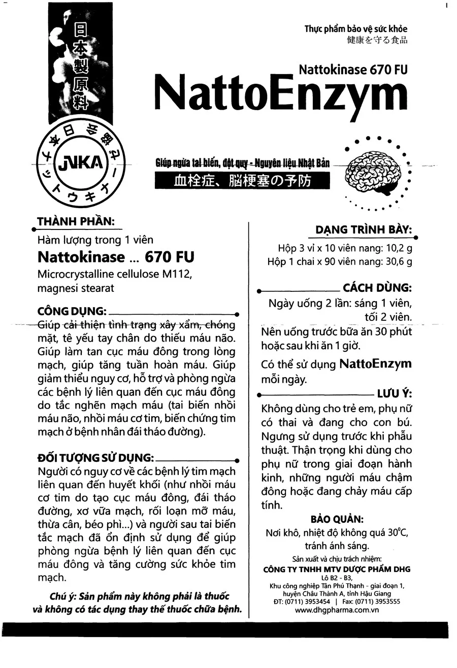 Thực phẩm bảo vệ sức khoẻ: Nattoenzym 18