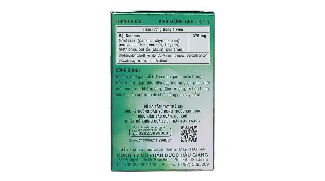 VIÊN UỐNG BỔ GAN NATUREN Z DHG 10X10 5