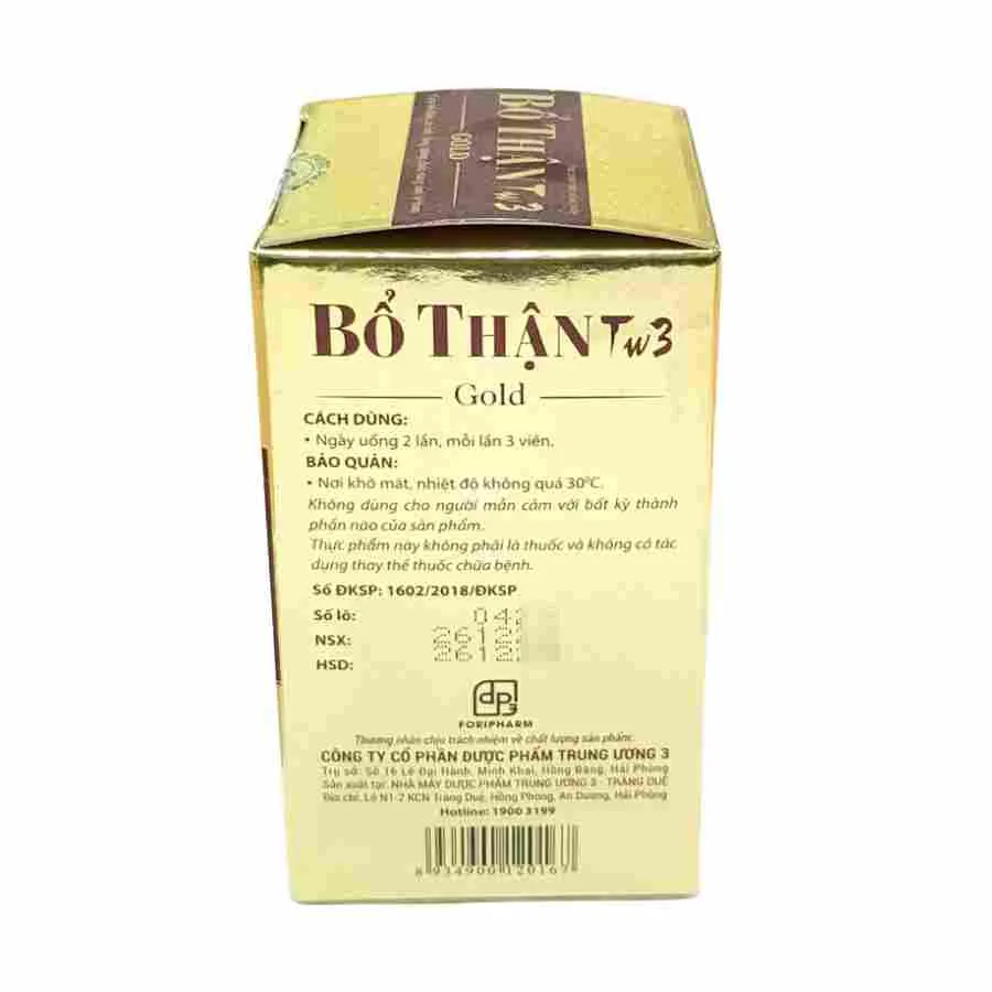 Nhung Hươu TW3 Gold bổ thận và tăng cường sinh lý nam (Hộp 30 viên) 3