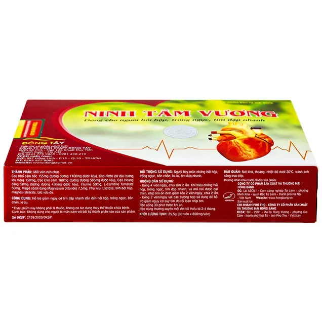 Viên uống Ninh Tâm Vương (30 viên) hỗ trợ giảm hồi hộp, trống ngực 4