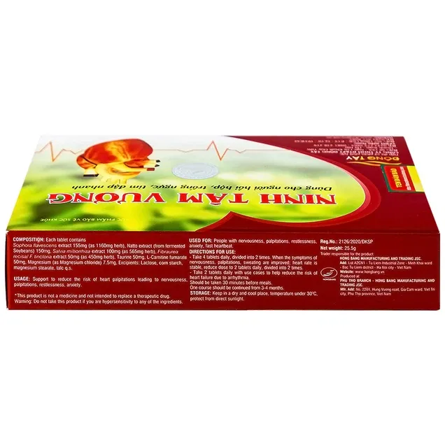 Viên uống Ninh Tâm Vương (30 viên) hỗ trợ giảm hồi hộp, trống ngực 5