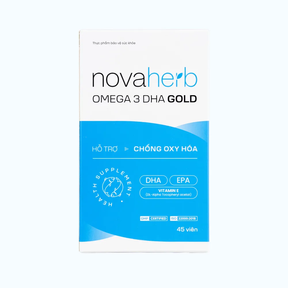 Novaherb Omega 3 DHA Gold (Hộp 45 Viên Nang Mềm)