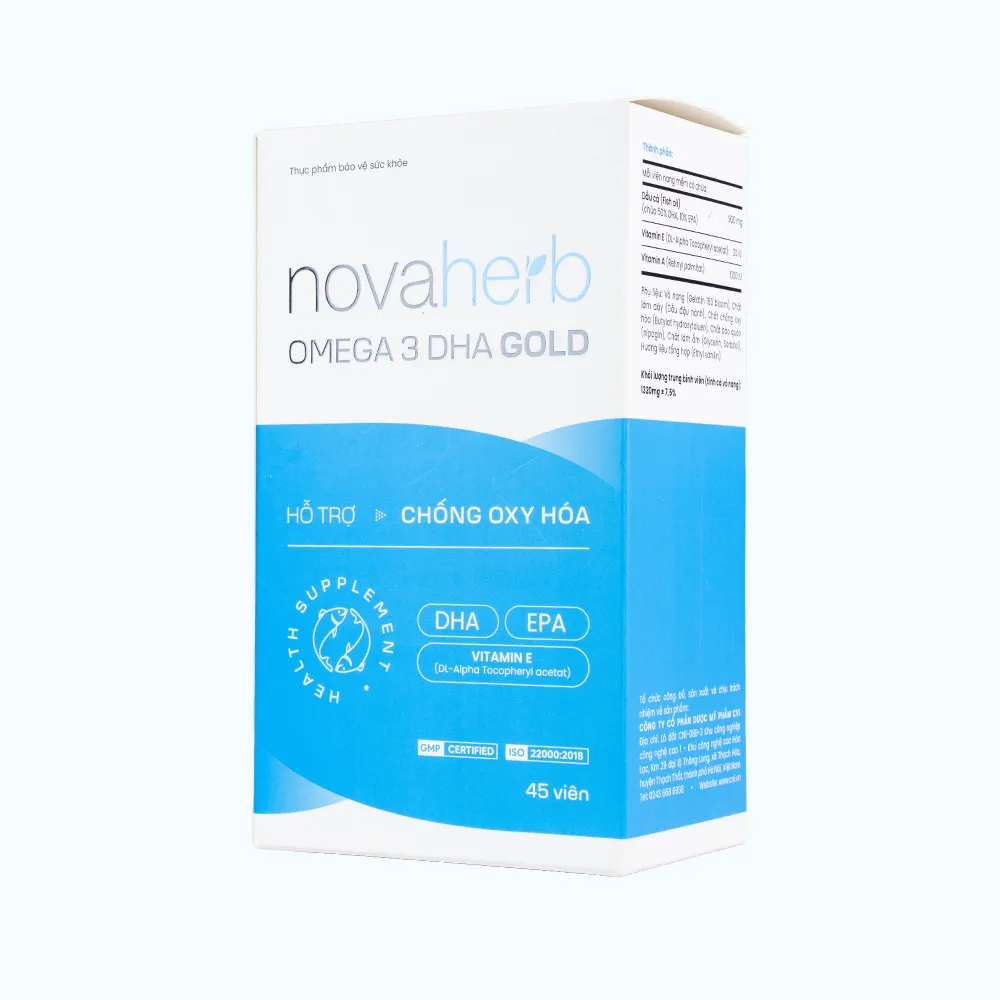 Novaherb Omega 3 DHA Gold (Hộp 45 Viên Nang Mềm) 2