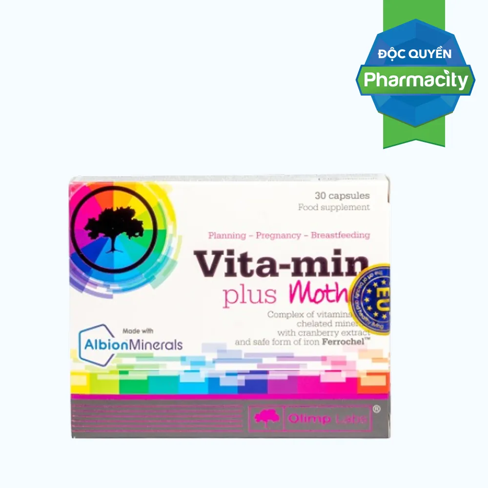 OLIMP LABS Vita-min Plus Mother bổ sung vitamin cho bà bầu (Hộp 30 viên)