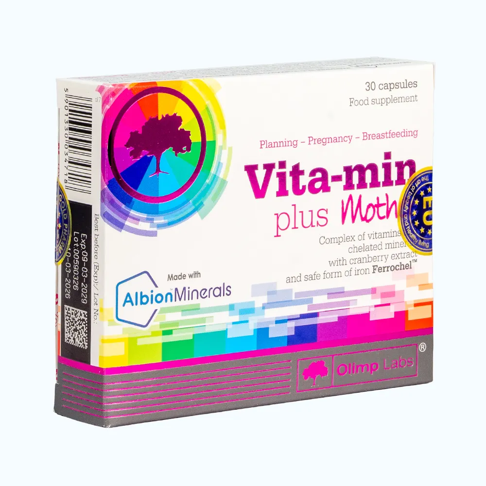 OLIMP LABS Vita-min Plus Mother bổ sung vitamin cho bà bầu (Hộp 30 viên) 2