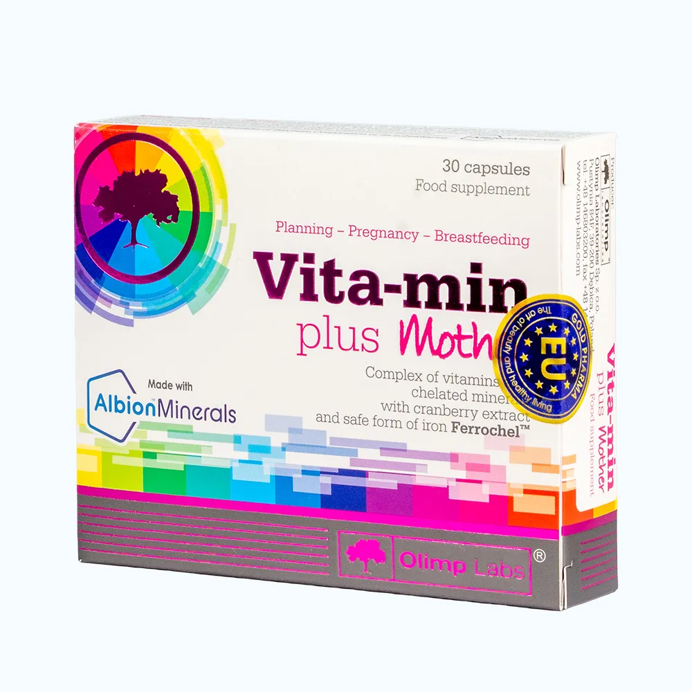 OLIMP LABS Vita-min Plus Mother bổ sung vitamin cho bà bầu (Hộp 30 viên) 3