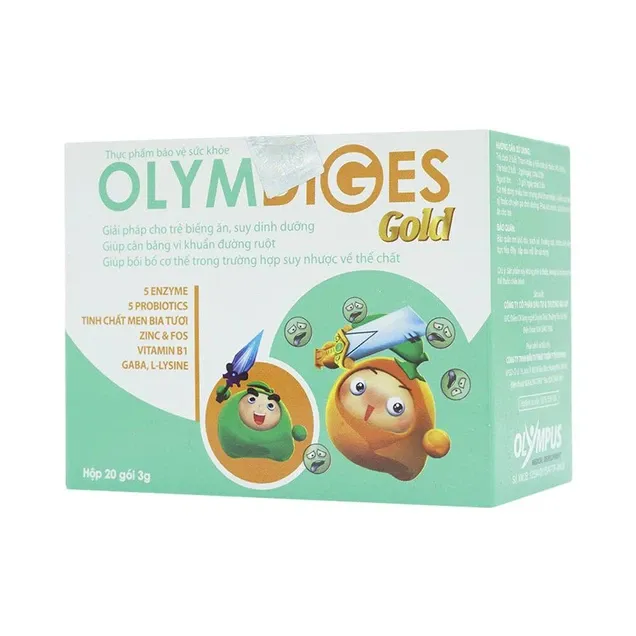 Olymdiges Gold - Hỗ trợ tăng cường tiêu hóa thức ăn, cải thiện các triệu chứng rối loạn tiêu hóa (20 gói x 3g) 2