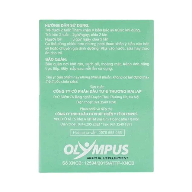 Olymdiges Gold - Hỗ trợ tăng cường tiêu hóa thức ăn, cải thiện các triệu chứng rối loạn tiêu hóa (20 gói x 3g) 3
