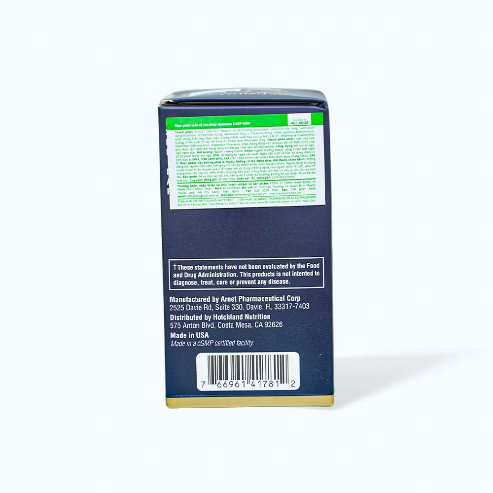 Optimum Sleep now (hộp 60 viên) hỗ trợ cải thiện chất lượng giấc ngủ 4