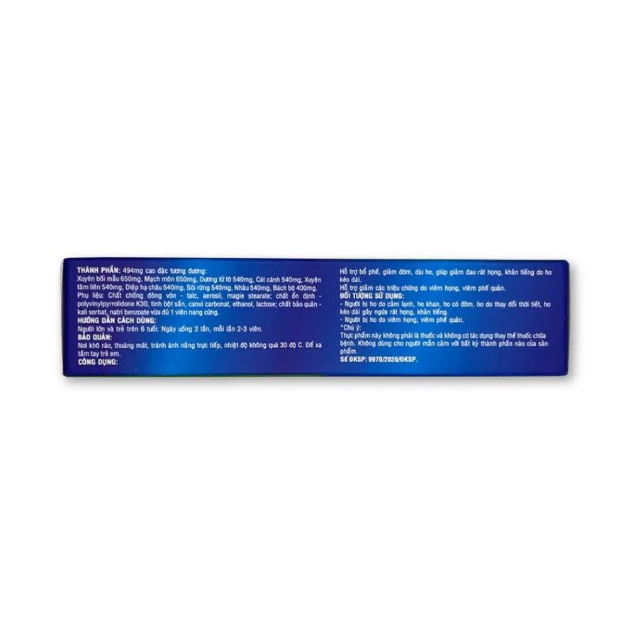 Phế Đan Thiên Bình - Hỗ trợ viêm họng, viêm phế quản (Hộp x 30 viên) 2