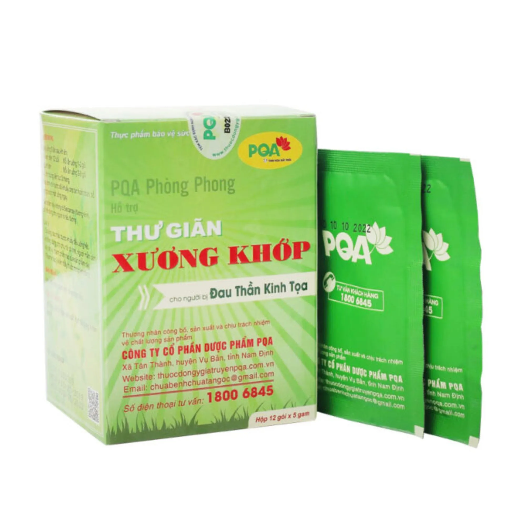 PQA Phòng Phong – Hỗ trợ thư giãn xương khớp cho người bị đau thần kinh toạ (12 gói x 5g)