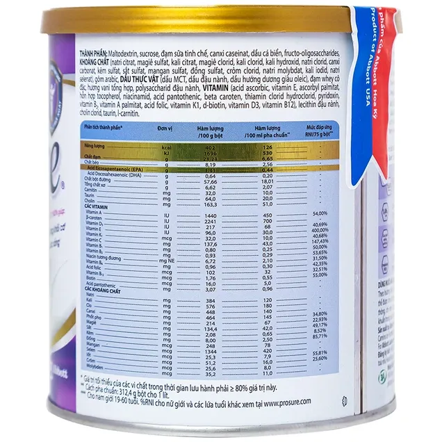 Sữa Abbott Prosure hương vani bổ sung dưỡng chất cho người sụt cân (380g) 5