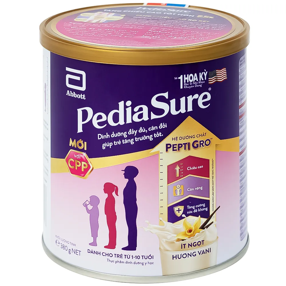 SỮA BỔ SUNG DINH DƯỠNG CHO BÉ TỪ 1-10 TUỔI PEDIASURE ABBOTT 380G