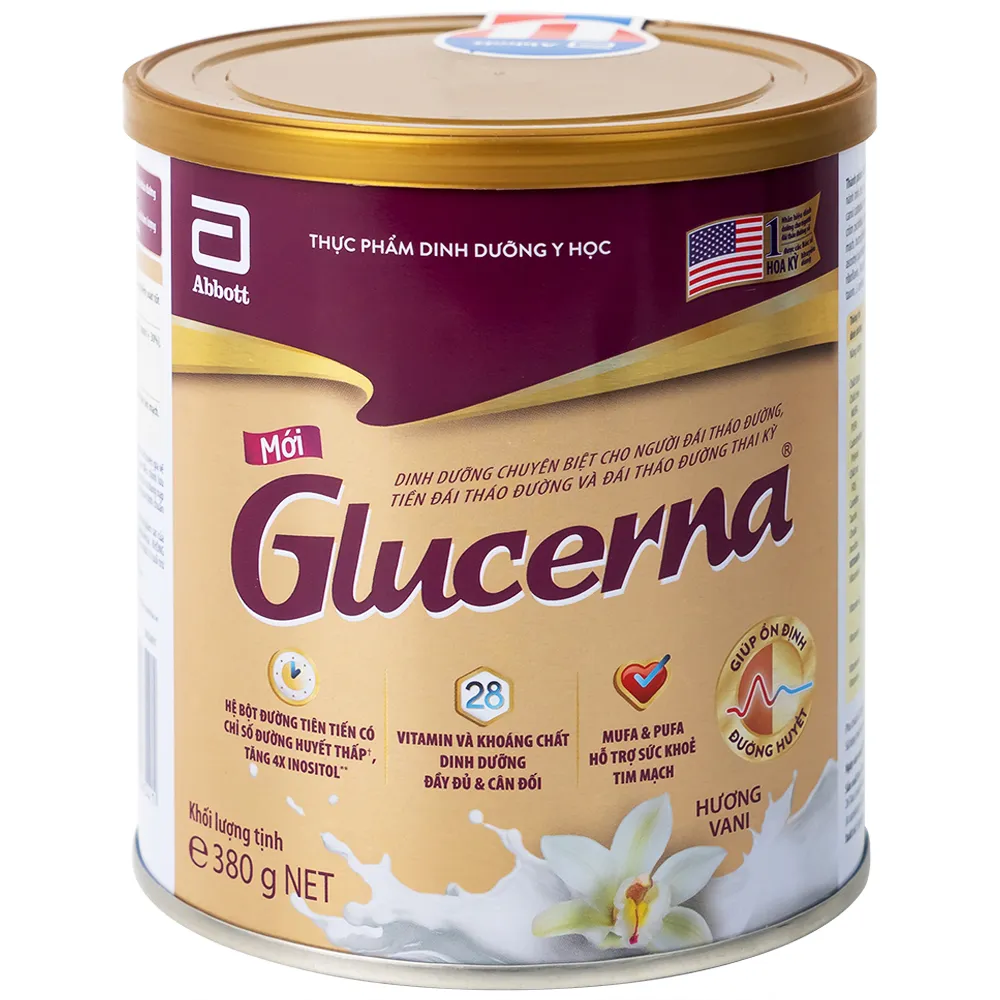 SỮA BỔ SUNG DINH DƯỠNG CHO NGƯỜI ĐÁI THÁO ĐƯỜNG GLUCERNA ABBOTT 380G